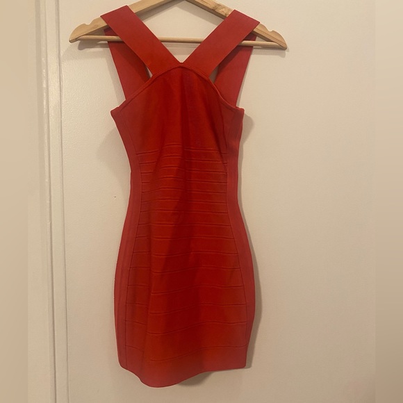 Guess By Marciano Bandage Dress- Red/Orange- Size XS - Picture 2 of 4